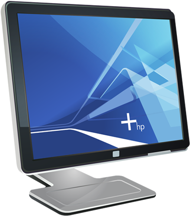 Computer Gallery Image - Pc Monitor Icon Png (377x428), Png Download