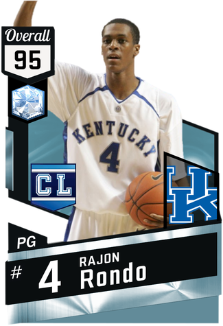 95 Campus Legends Rajon Rondo - Nba 2k18 Stephen Curry Rating (325x475), Png Download