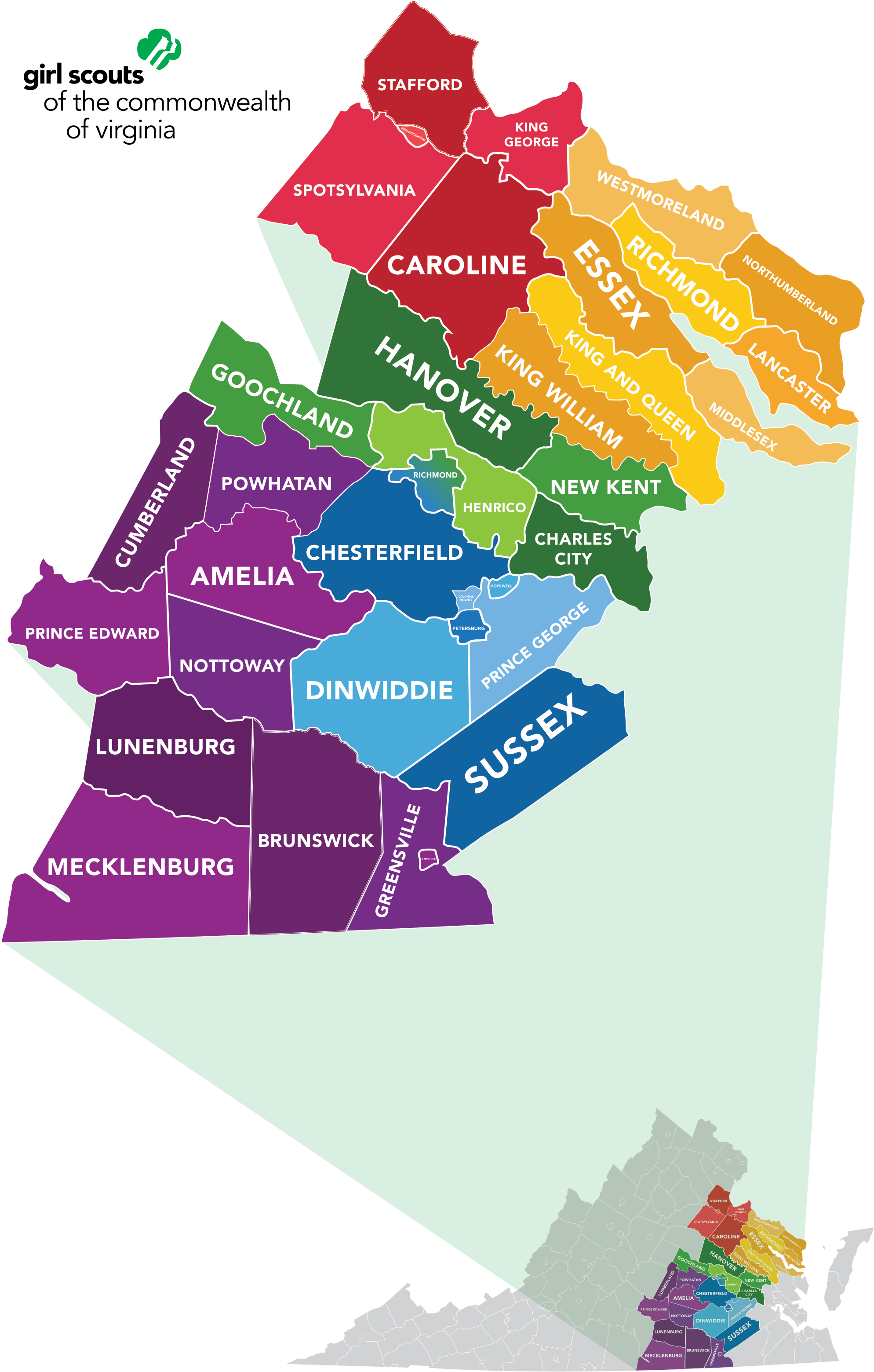 With Support From Dedicated Adult Volunteers, Parents - Girl Scouts Of The Commonwealth Of Virginia (1987x3130), Png Download