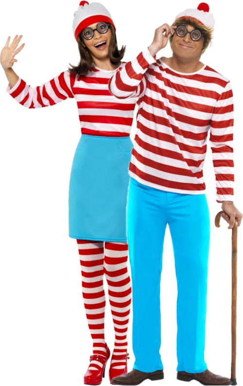 Where's Wally & Wilma Combination - Mens Wheres Wally Costume (500x793), Png Download