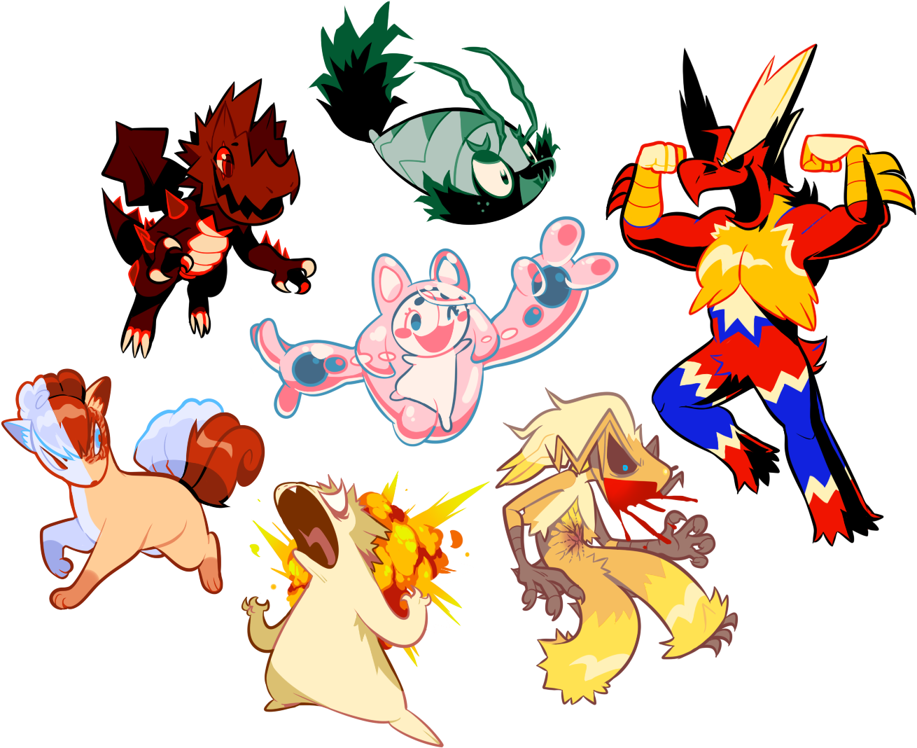 My Hero Academia X Pokémon Lol Pokemon Funny, Anime - My Hero Academia Pokemon (1336x1092), Png Download