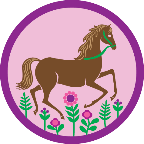Archery Clipart Girl Scout - Horseback Riding Girl Scouts (475x475), Png Download