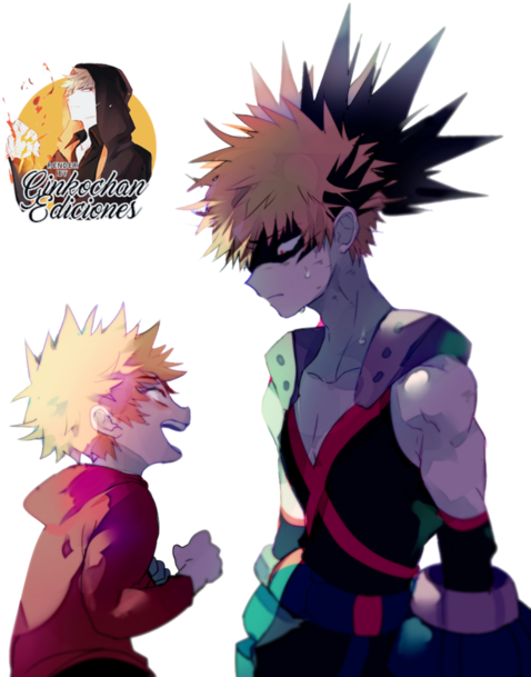 Boku No Hero Academia, Kacchan, And Katsuki Bakugo - Villain Deku And Bakugou (500x611), Png Download