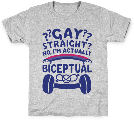 I'm Biceptual Kids T-shirt - Exercise So I Can Live A Happy Healthy Life With My (484x484), Png Download