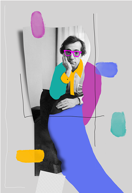 Picture Midnight In Woody Allen S Color With - Collage Design Free On Behance (600x849), Png Download