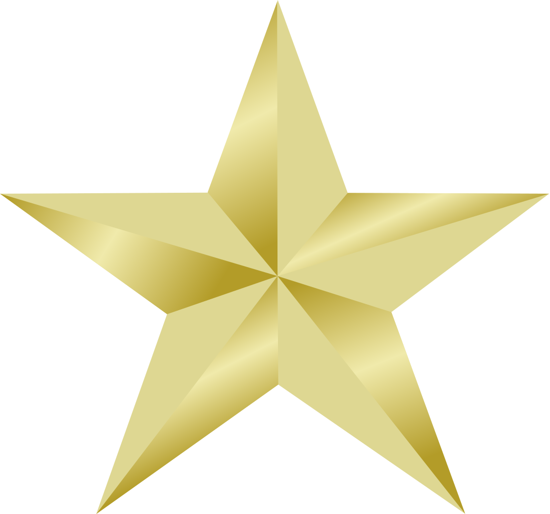 Free Download Gold Military Star Png Clipart Star Gold - Star Ribbon Png (1096x1024), Png Download