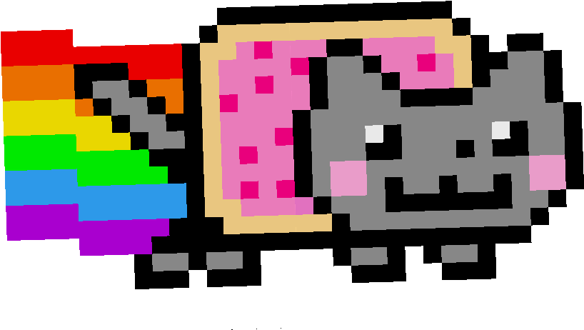 Nyan Cat Large - Nyan Cat No Background (400x400), Png Download