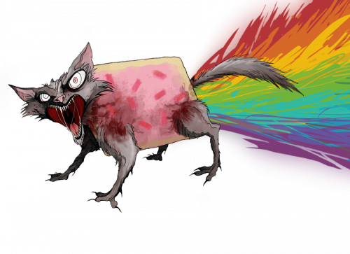 Nyan Cat (500x363), Png Download