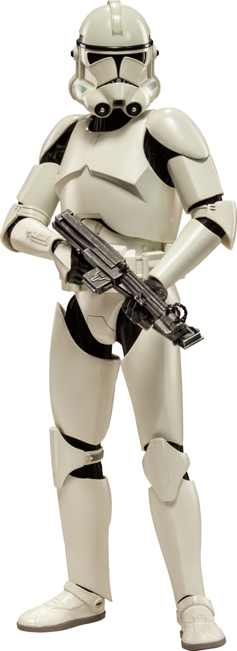 Clone Trooper Deluxe - Clone Star Wars Png (480x1317), Png Download