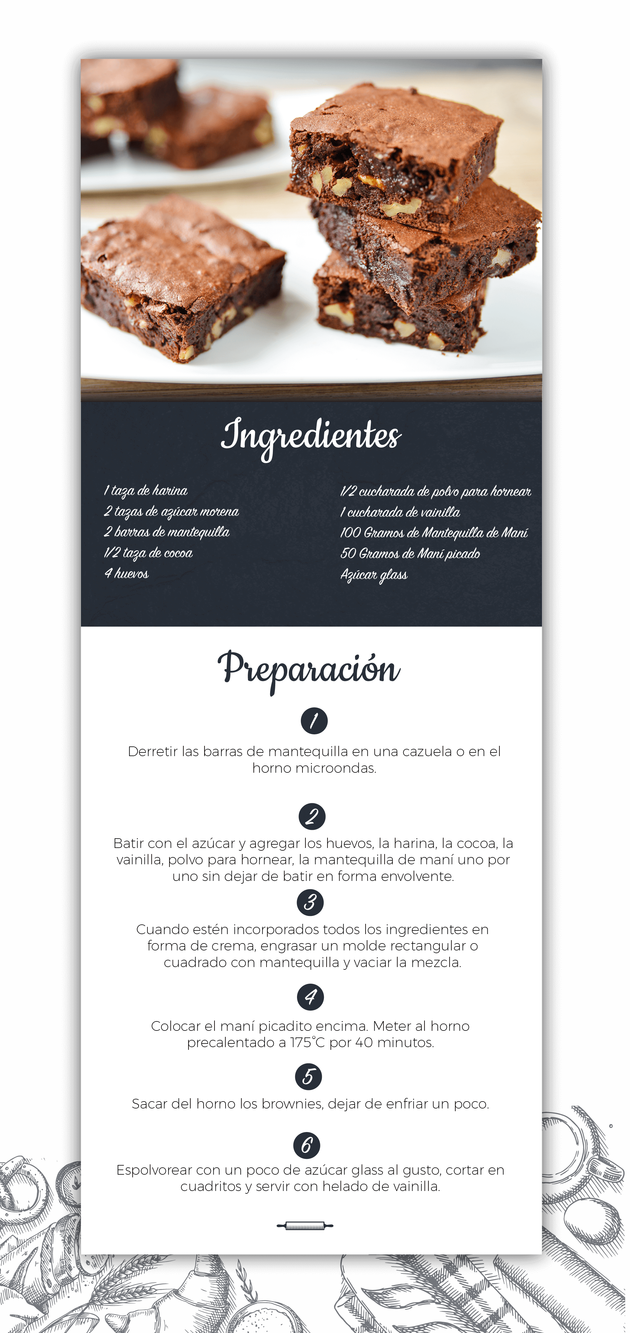 Receta De Brownie 01 - Chocolate Cake (2085x4411), Png Download
