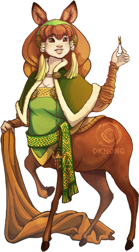 Npc In Okhong - Centaur Doe (695x890), Png Download