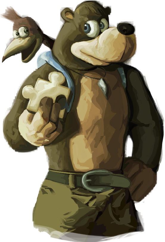 Nuts & Bolts Bayonetta Mammal Vertebrate Cartoon Fictional - Banjo-kazooie (654x846), Png Download