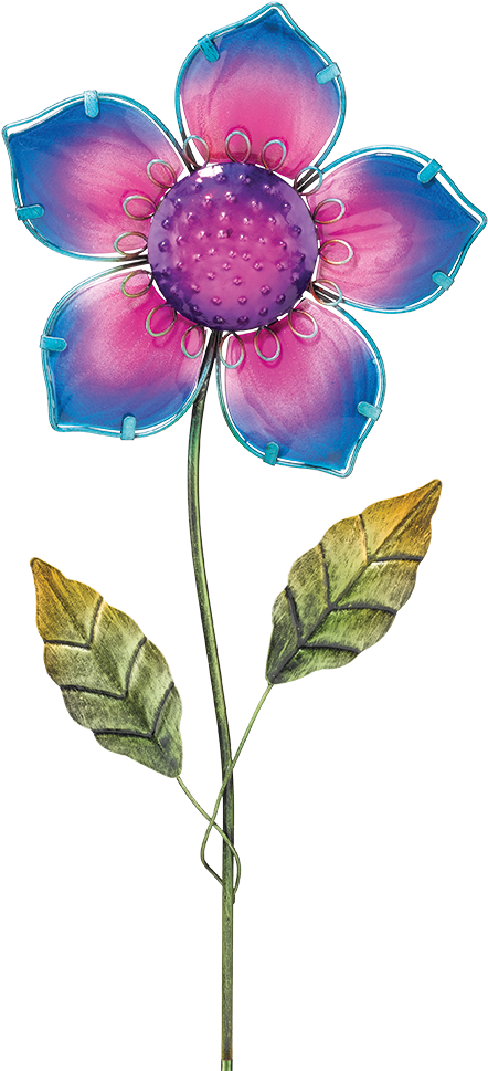 Glas Flower 26cm - Regal Art & Gift Regal10348 Flower Stake Purple (1000x1000), Png Download