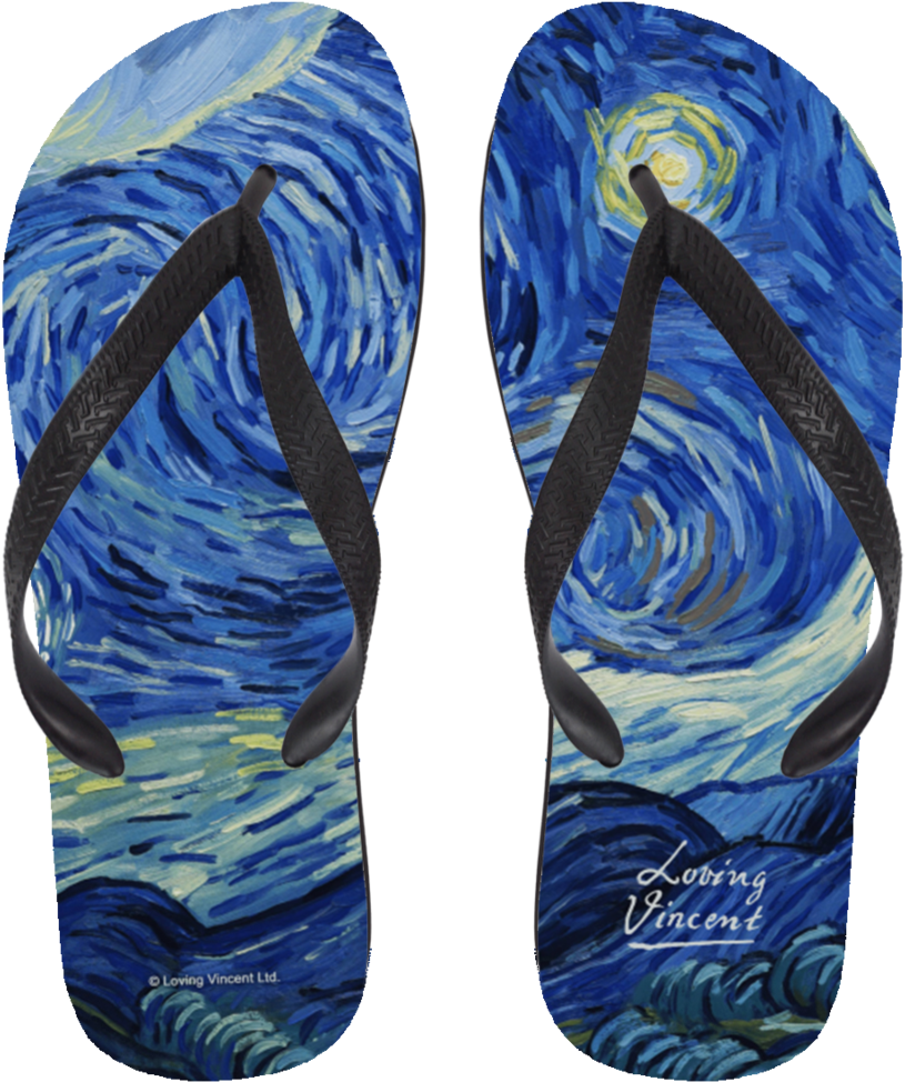 Opening 72030 Flip Flops - The Starry Night (1024x1024), Png Download