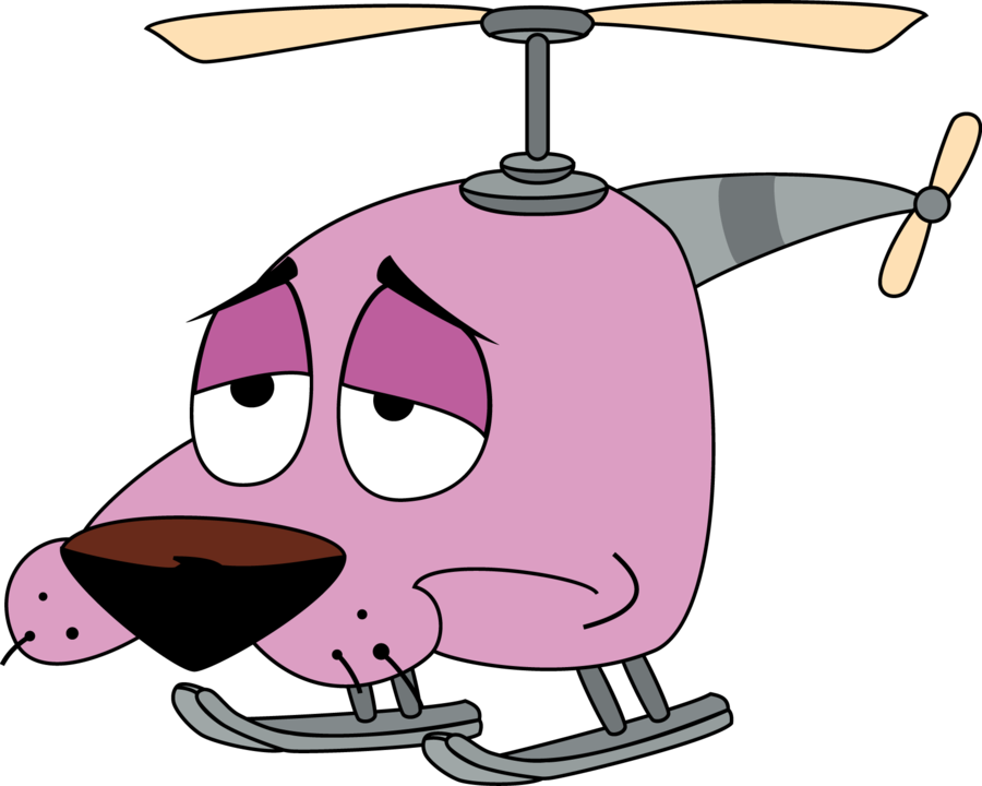 Courage Helicopter By Gth089 - Courage The Cowardly Dog Helicopter (900x720), Png Download