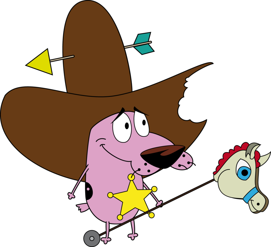 Courage - Coraje El Perro Cobarde Vaquero (900x822), Png Download
