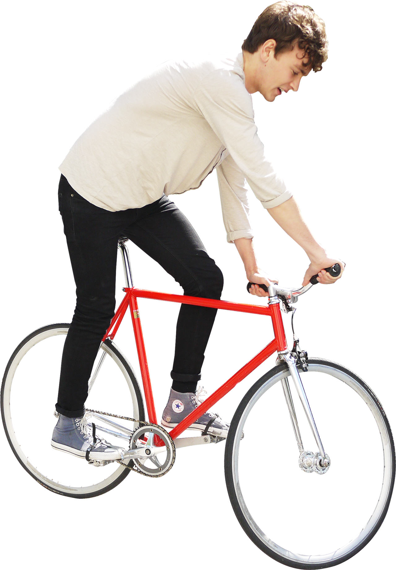 Cut Out People - People On Bikes Png (1280x1840), Png Download