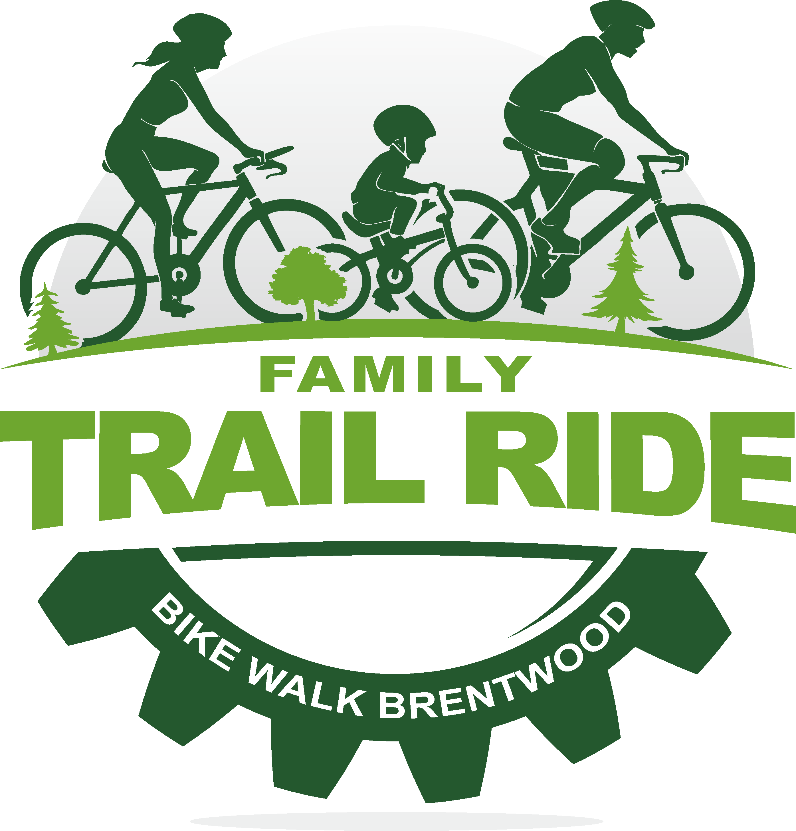 Brentwood Family Trail Ride - Family Bike Logo (2790x2912), Png Download