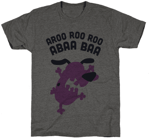 Cowardly Dog T-shirt: Funny T-shirt From Lookhuman. (484x484), Png Download