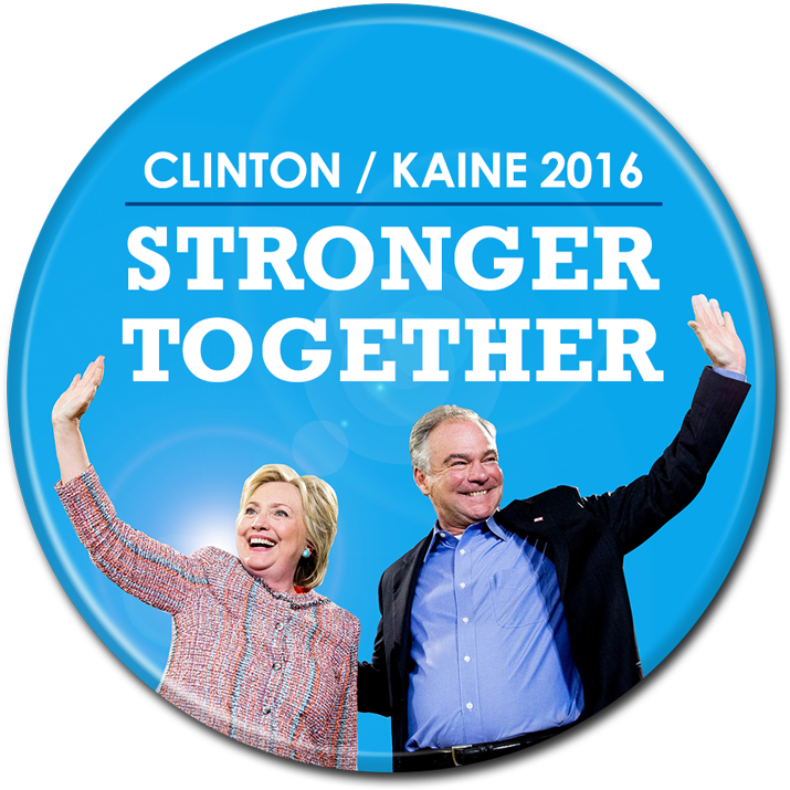 Clinton Kaine Button - Buttonsmith Reusable Pinback Name Tag - Pack Of 25 (800x800), Png Download