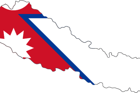 Clip Library Stock India Nepal Flag Png Full Hd Maps - Flag Of Nepal (450x300), Png Download