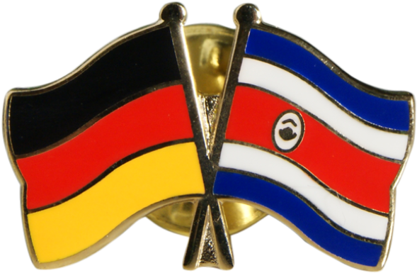 Costa Rica Friendship Flag Pin, Badge - Germany (1500x997), Png Download