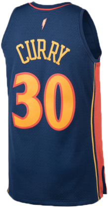 Golden State Warriors Stephen Curry Navy Swingman Jersey - Golden State Warriors Old Jersey (421x480), Png Download