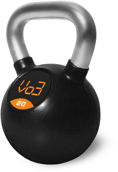 Vo3 Rubber Coated Kettlebells - Jordan Black Rubber Kettlebell With Chrome Handle (1000x724), Png Download