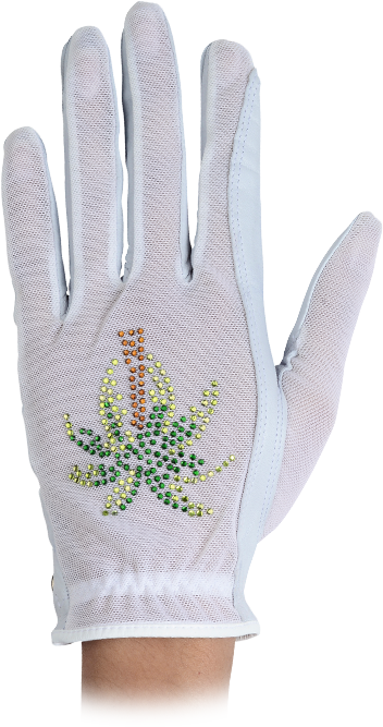 Solar Bling Image - Lady Classic Ladies Solar Bling Glove - White (352x667), Png Download