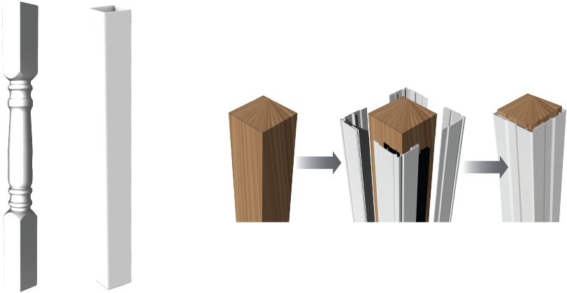 4 Piece Post Wrap Can Be Used To Wrap Existing Posts - Column Wrap (855x464), Png Download