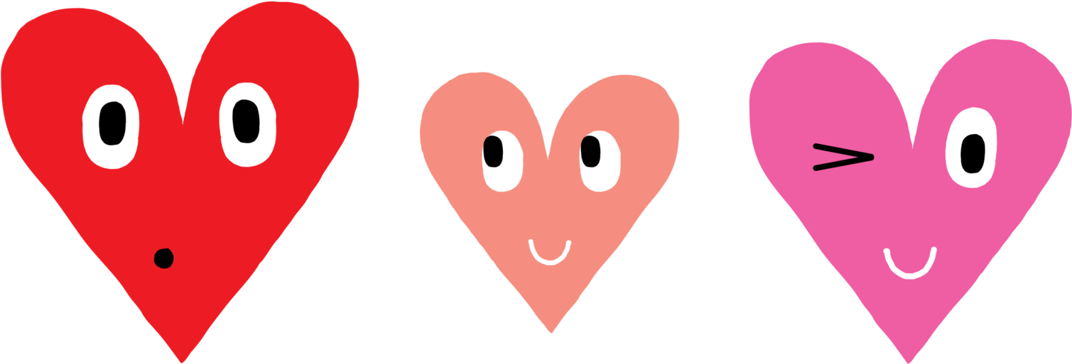Three Hearts - Tattly Temporary Tattoos - Three Hearts (2048x2048), Png Download