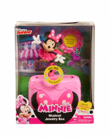 Minnie's Happy Helpers Musical Jewelry Box - Disney Minnie Bow-tique Musical Jewellery Box (371x470), Png Download