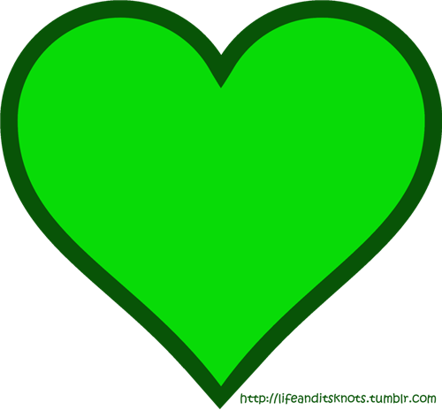 Green Heart - Heartimage (500x464), Png Download