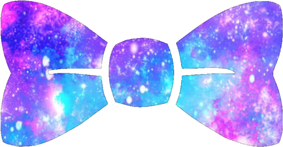 Bows Ribbon Galaxy Glitter Girly Png Png Pink Bow Ribbon - Butterfly (1925x1282), Png Download