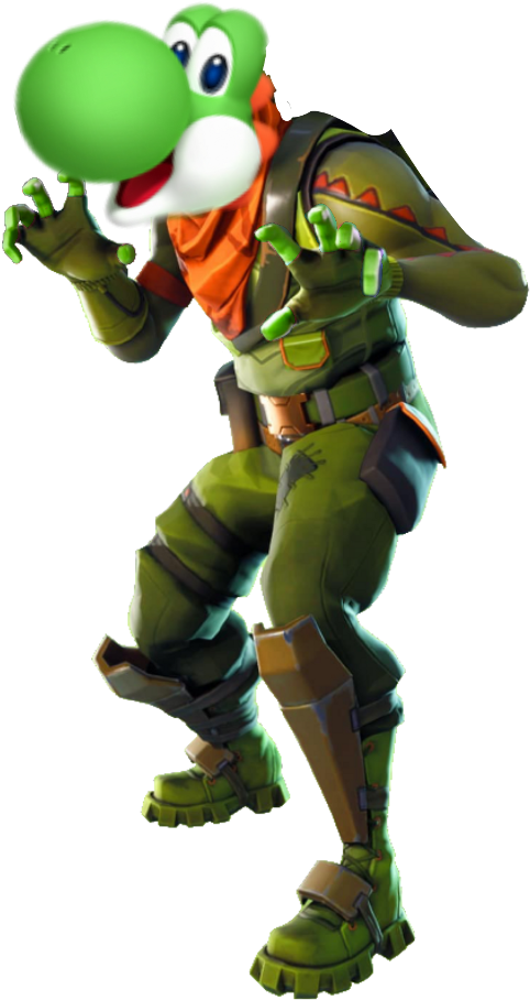 Yoshi Skin *exclusive* Nintendo Mario Fortnite - Rex Fortnite Skin (1024x1024), Png Download