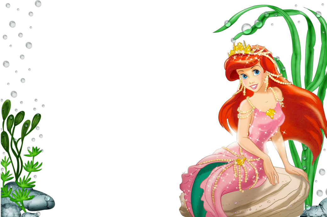 Princess Ariel, Category - Disney Princess Frames And Borders Png (1040x693), Png Download
