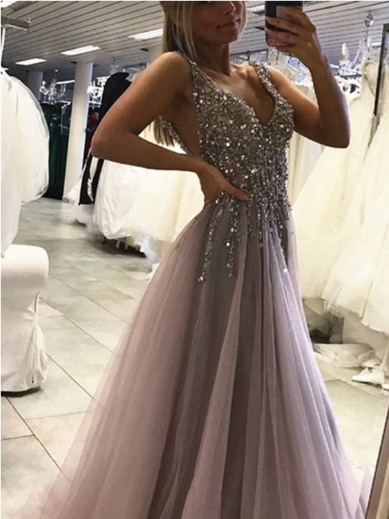 Silver Prom Dresses, Modest Prom Dresses, Prom Dresses - Unique Prom Dresses 2019 (750x750), Png Download