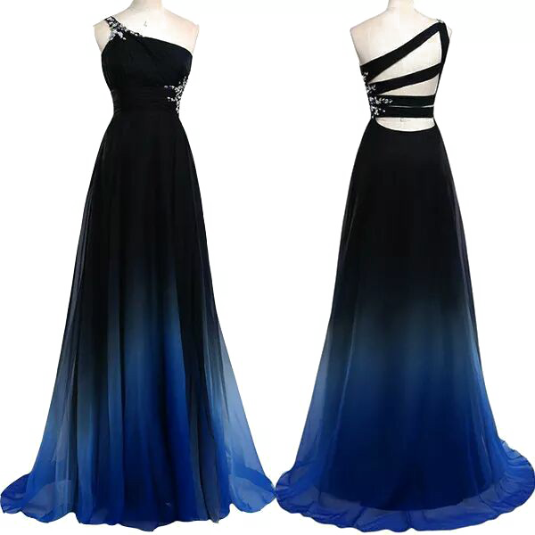 Cocktail Dresses For Prom Png Free Download - Black Fade Prom Dress (600x600), Png Download