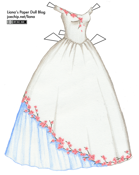 Click For Larger Version - Japanese Cherry Blossom Prom Dress (467x587), Png Download