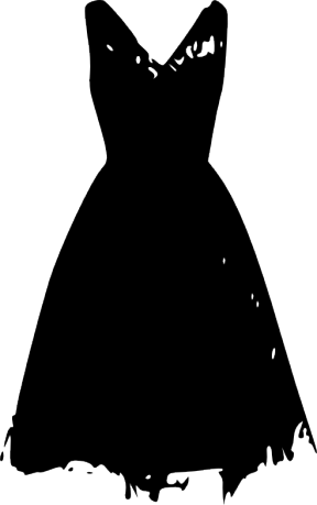 Prom Gown Clipart - Little Black Dress Vector (288x459), Png Download
