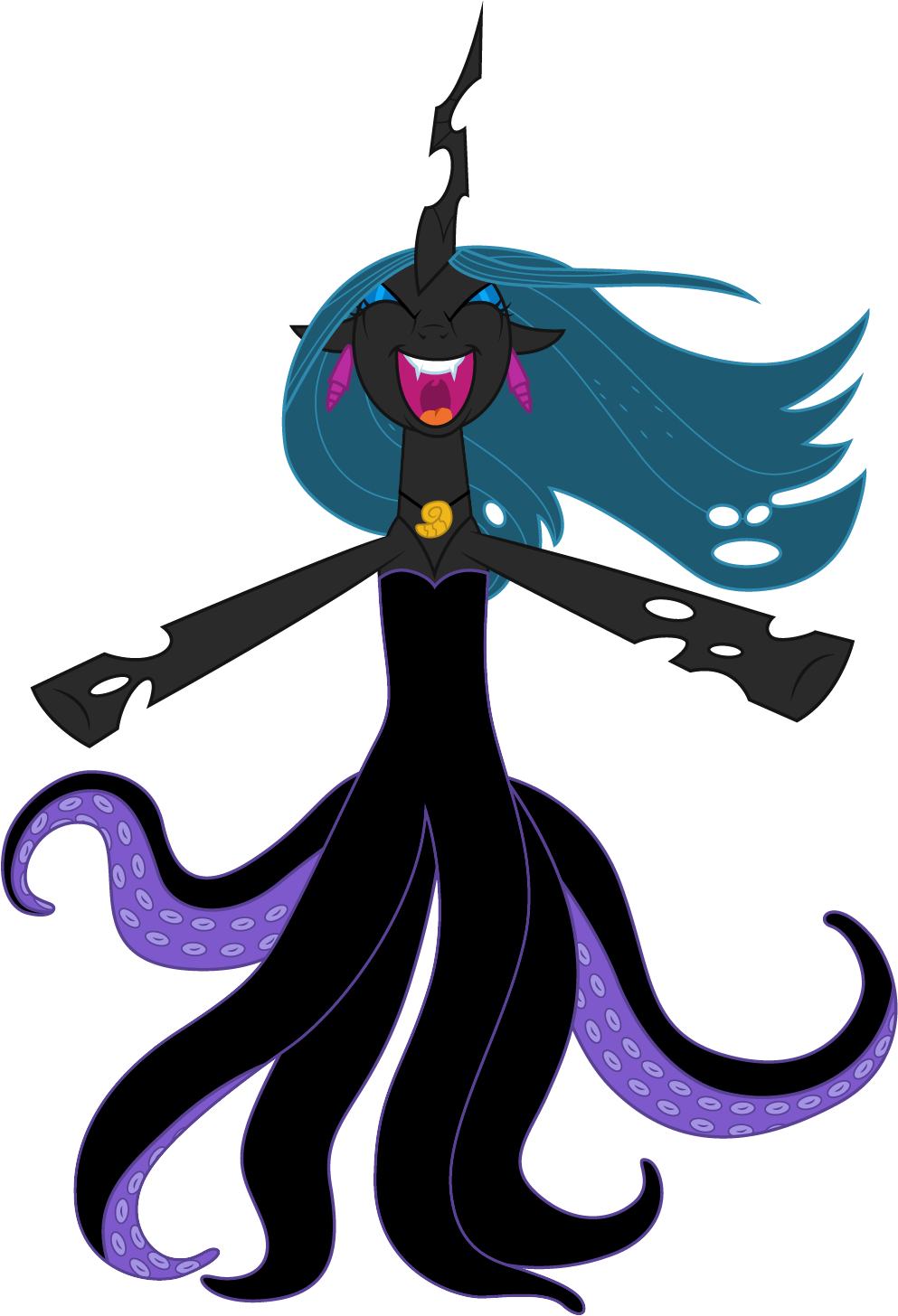 Cloudyglow, Clothes, Clothes Swap, Cosplay, Costume, - Queen Chrysalis Evil Laugh (1001x1456), Png Download