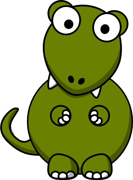 Green Eyes Clipart Big Eye - Dinosaur Clip Art (438x593), Png Download
