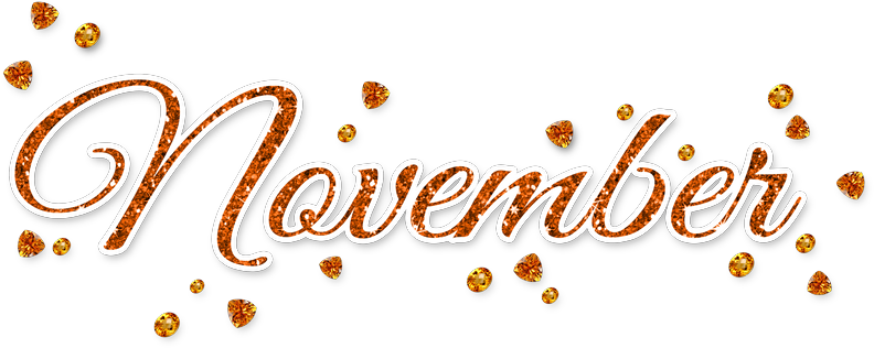 November Png Transparent Picture - November Birthday Png (800x324), Png Download