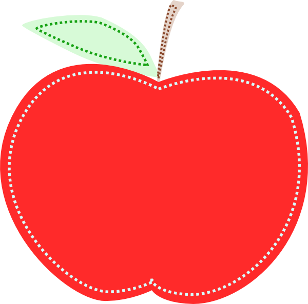 Red Apple Clip Art At Clker - Apple Clipart Teacher (600x593), Png Download