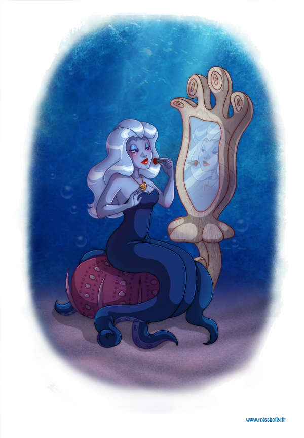 Princesas De Disney Fondo De Pantalla Called Vintage - Ursula (600x864), Png Download