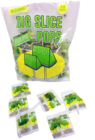 Big Slice Green Apple Pops - Alberts Big Slice Pops Pineapple (500x500), Png Download
