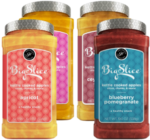 Four Pack Big Slice Jars - Grandma Hoerners Big Slice Apples, Kettle Cooked, Cherry (350x350), Png Download