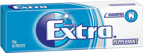 Extra™ Peppermint 14g 10 Pieces - Extra Peppermint (500x316), Png Download