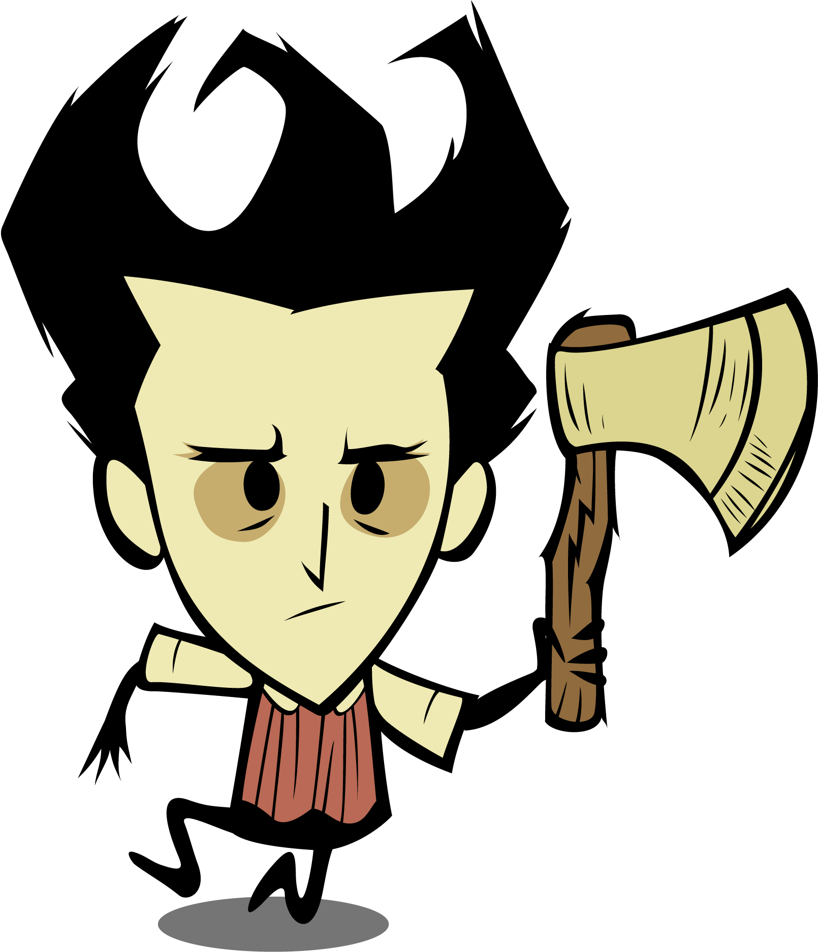 Front - Http - //static - Gamespot - Com/uploads/o3017-don - Don T Starve Wilson Run (1908x2175), Png Download