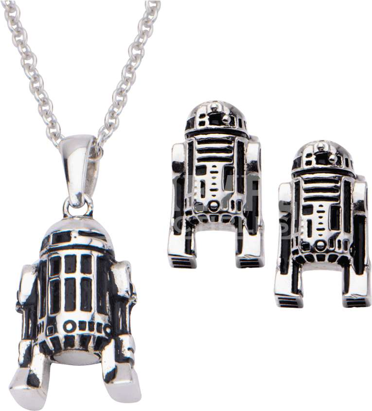 "womens Sterling Silver 3d R2-d2 Necklace" (850x850), Png Download